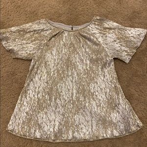 Zara Girls metallic swing shirt